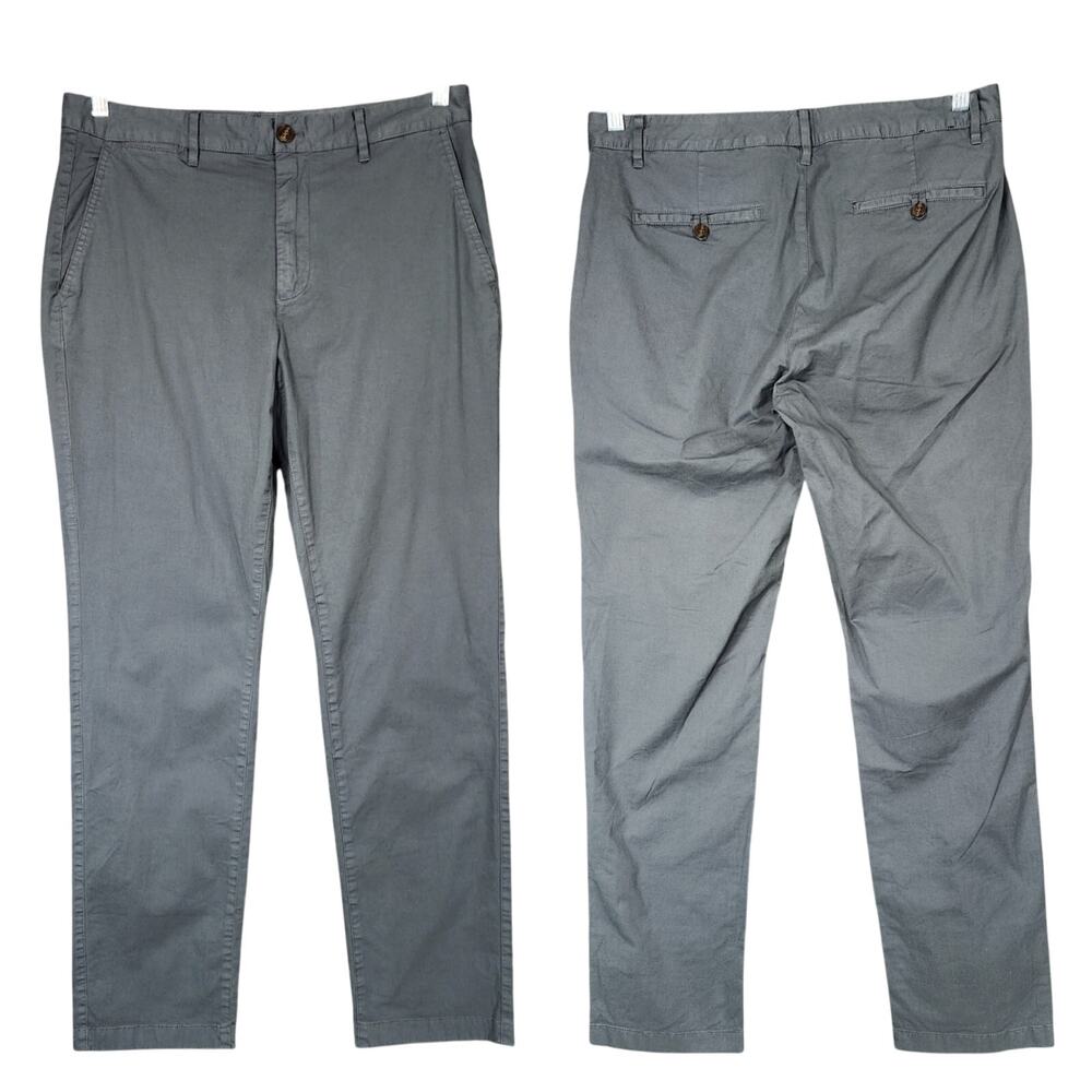Bonobos Slim Fit Chinos sz 33x32 Mens Gray Casual Travel Workwear Stretch